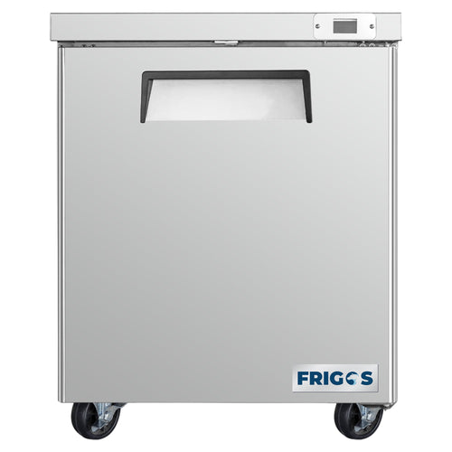 Frigos Commercial Undercounter Refrigerator 29” Width 1 Door with Aluminum Interior with 304 Stainless Steel Floor - FG-UCRF-29