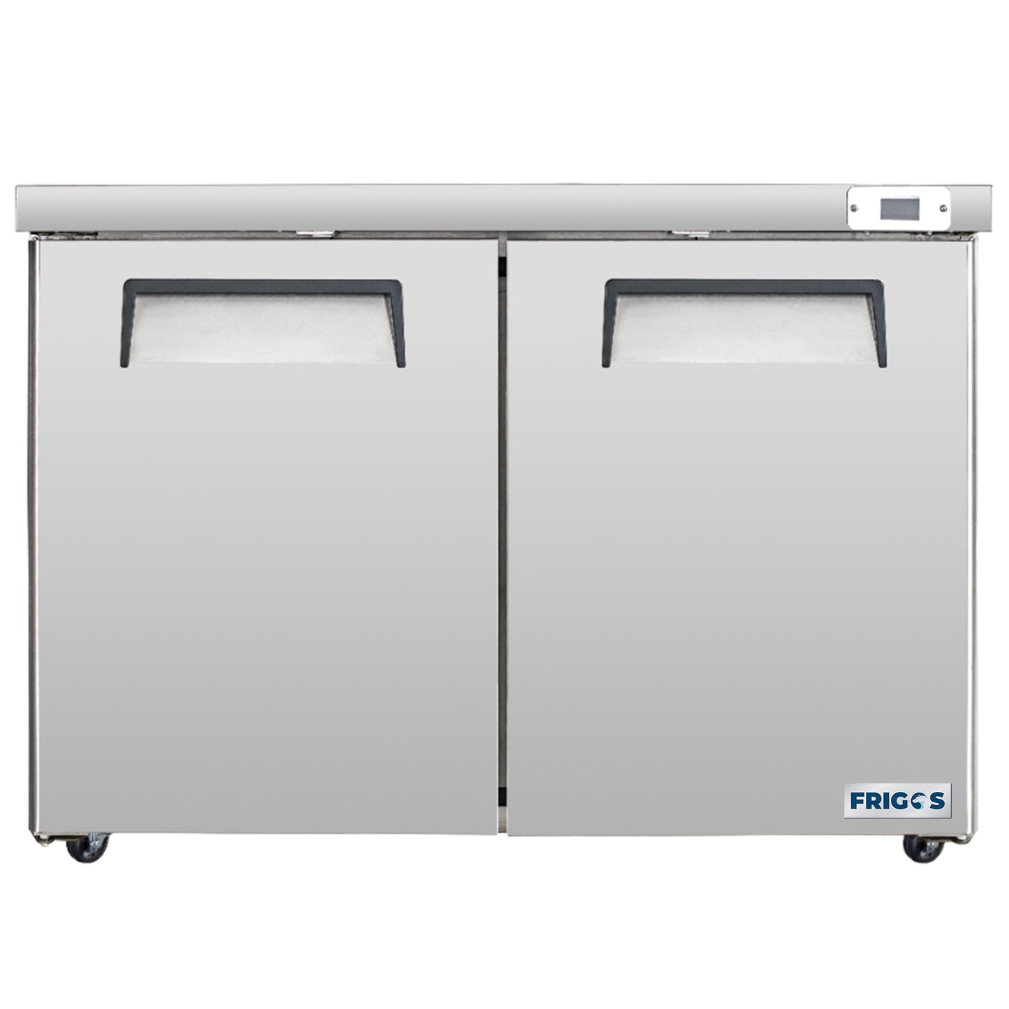 Frigos Commercial Undercounter Refrigerator 48" Width 2 Door True  with Aluminum Interior with 304 Stainless Steel Floor - FG-UCRF-48