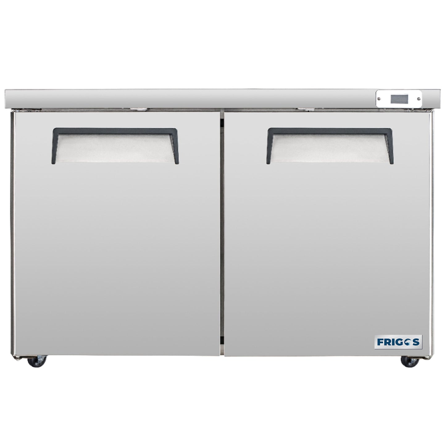 Frigos Commercial Undercounter Refrigerator 60" Width 2 Door with Aluminum Interior with 304 Stainless Steel Floor - FG-UCRF-60