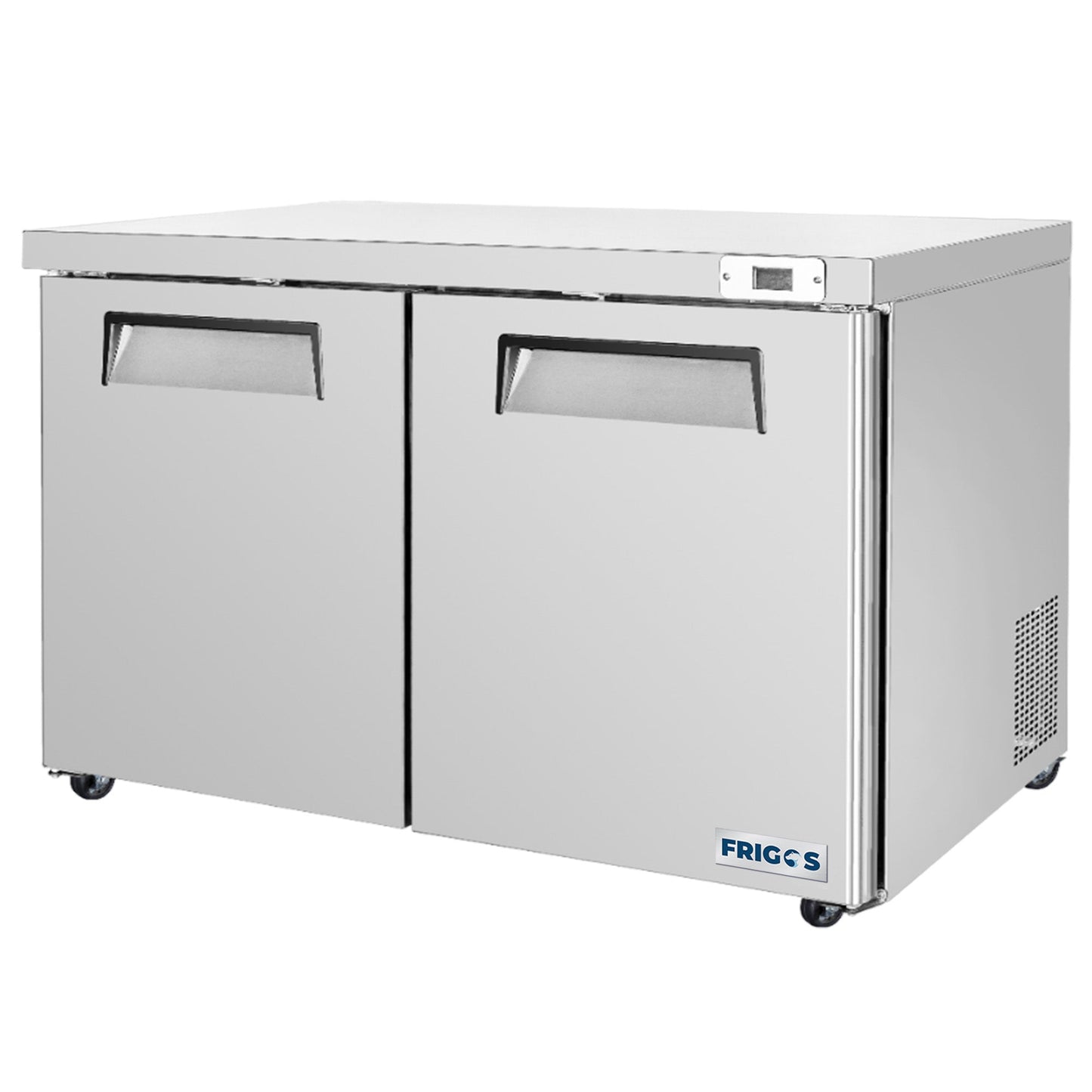 Frigos Commercial Undercounter Refrigerator 60" Width 2 Door with Aluminum Interior with 304 Stainless Steel Floor - FG-UCRF-60
