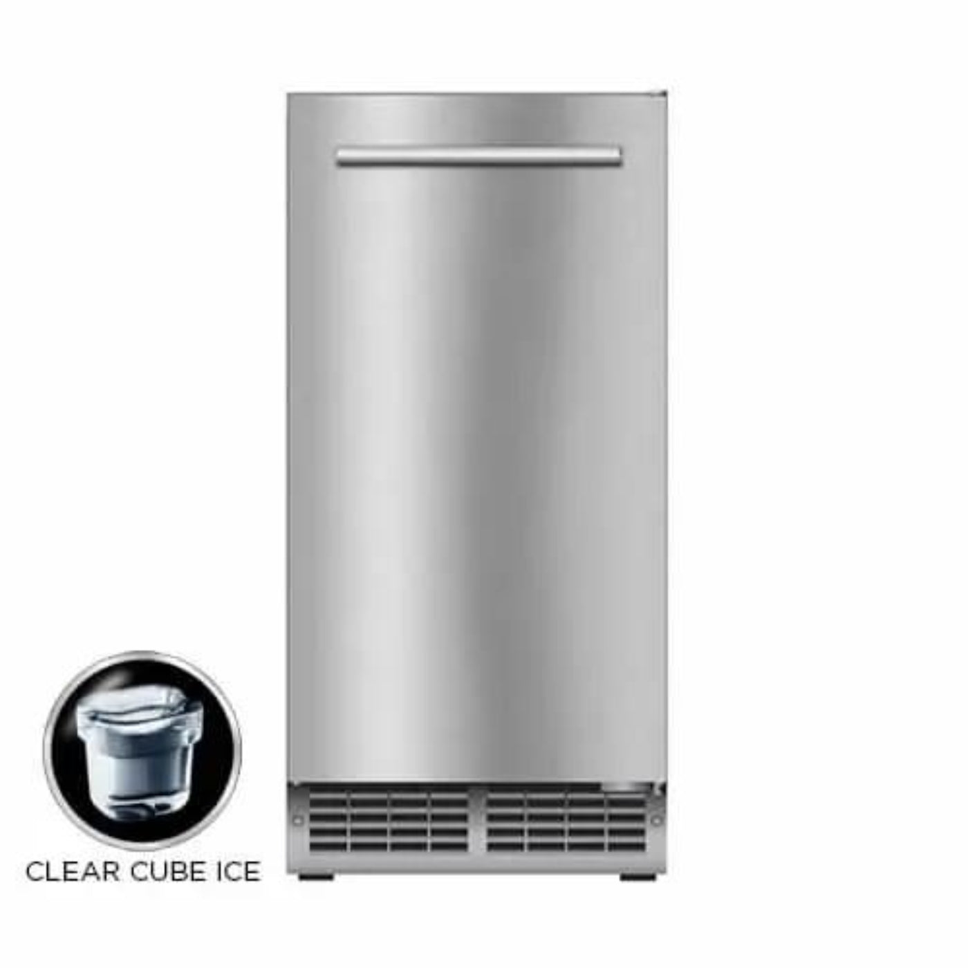XO APPLIANCE XOUIM1565S 15" Clear Gourmet Ice Maker Fingerprint Resistant in Stainless Steel - XOUIM1565S