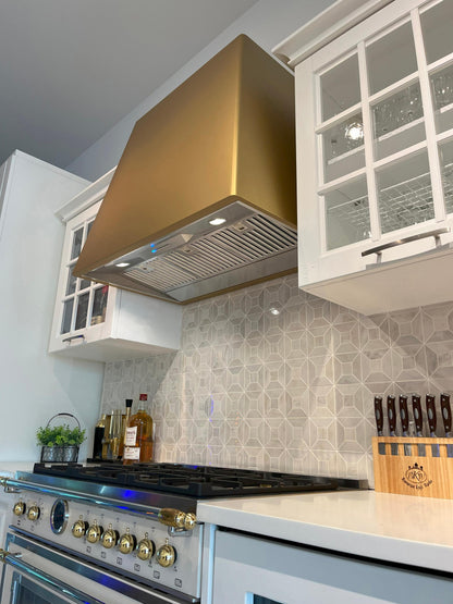XO APPLIANCE XOVD148SG XO 48in Designer Hood Satin Gold - XOVD148SG