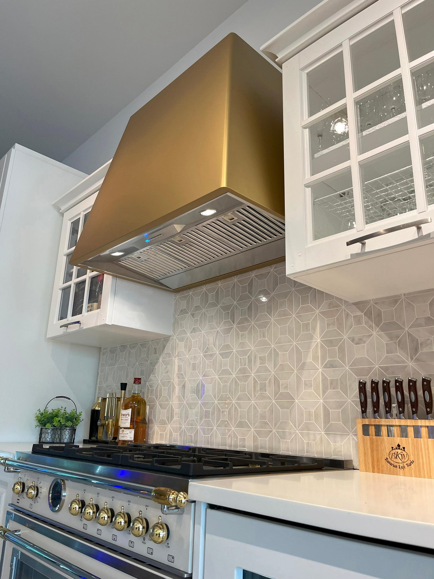 XO APPLIANCE XOVD136SG XO 36in Designer Hood Satin Gold - XOVD136SG