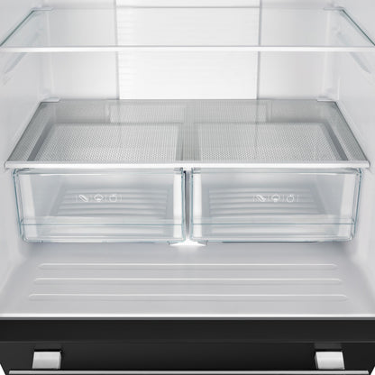 FORNO FFFFD197431BLK Forno Gallipoli Espresso 30-Inch Black French Door Refrigerator, Bottom Freezer, 17.5 Cu. Ft., No Frost, Ice Maker