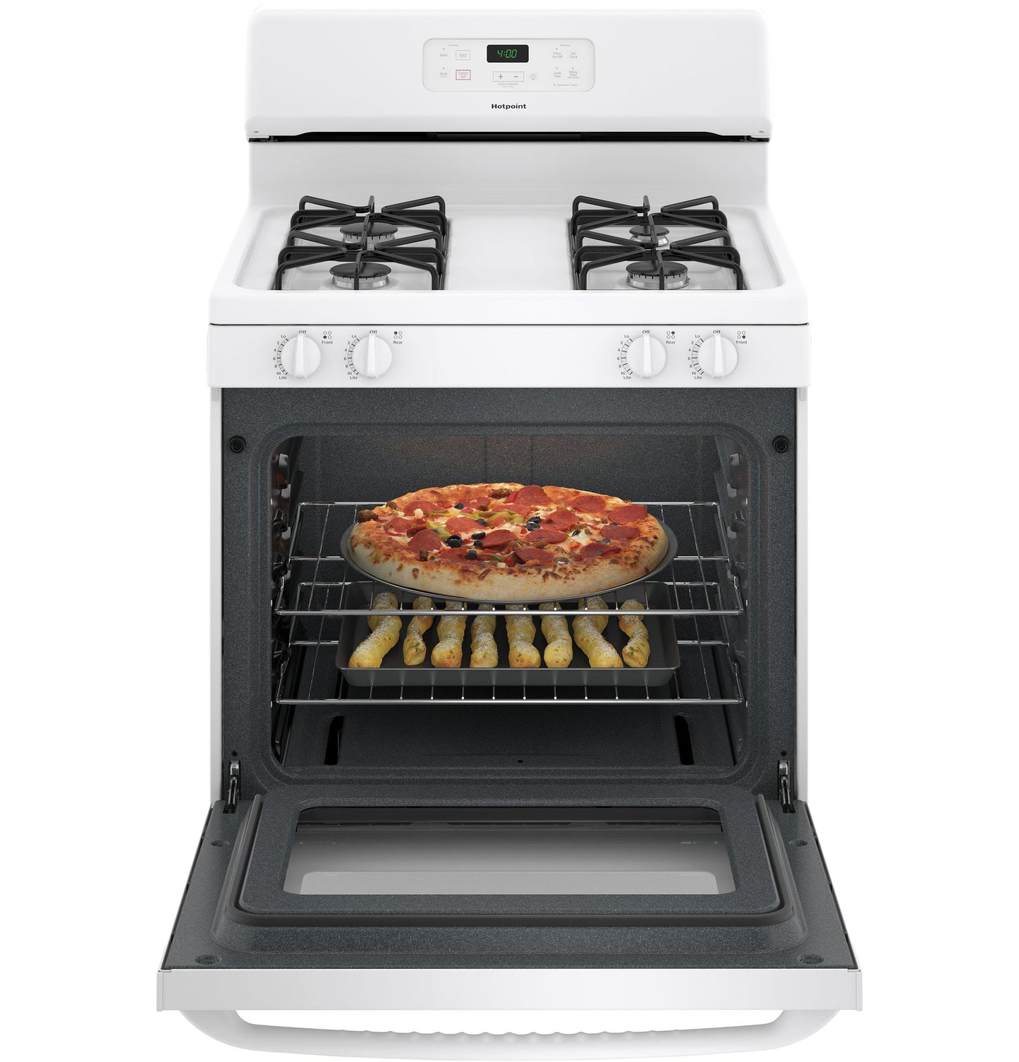 HOTPOINT Hotpoint 30" Free-Standing Standard Clean Gas Range White - RGBS400DMWW