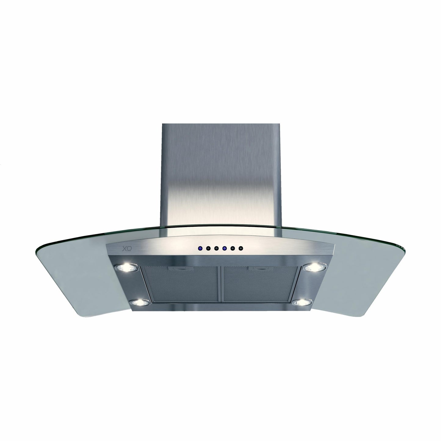 XO APPLIANCE XOMI42GC 42" CCC 600/395 CFM Island Hood Stainless/Glass in Stainless Steel - XOMI42GC