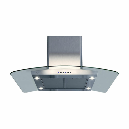XO APPLIANCE XOMI36GC 36" CCC 600/395 CFM Island Hood Stainless/Glass in Stainless Steel - XOMI36GC