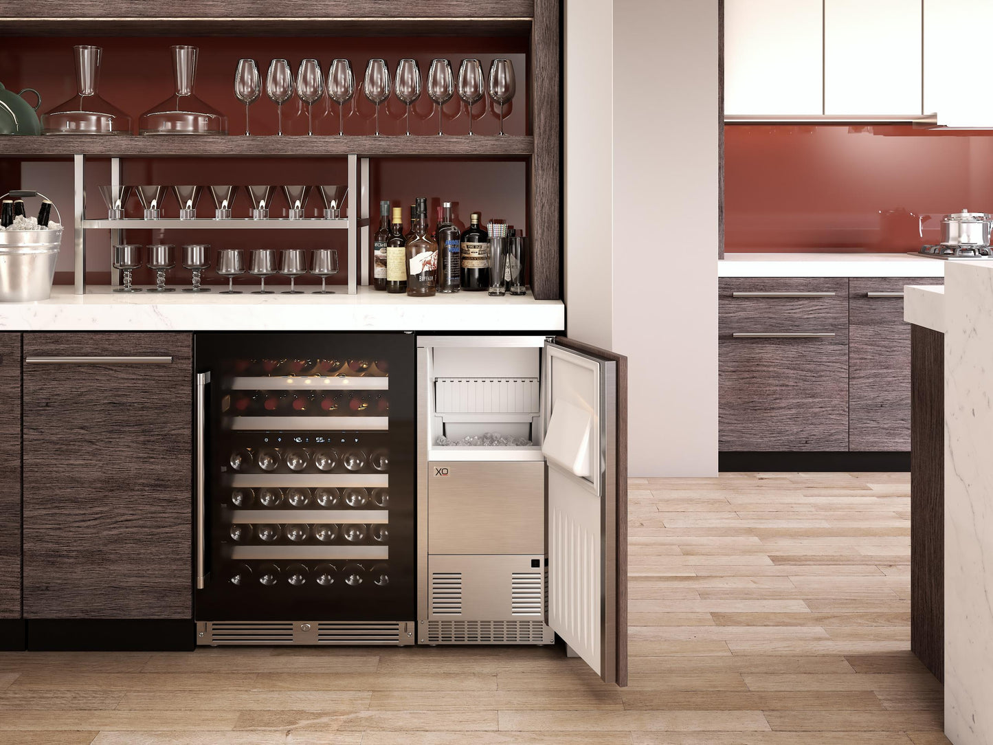 XO APPLIANCE XOUIM1565OP 15" Clear Gourmet Ice Maker Panel Ready w Pump Custom Panel Ready - XOUIM1565OP
