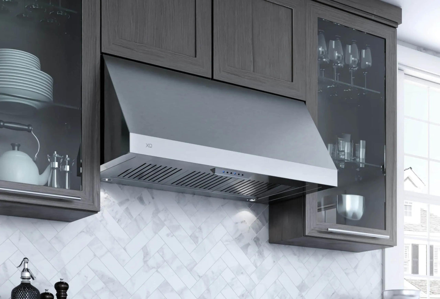 XO APPLIANCE XOT1848KSE 48" 1000 CFM Italian Made Pro Hood Range Hood in Stainless Steel - XOT1848KSE