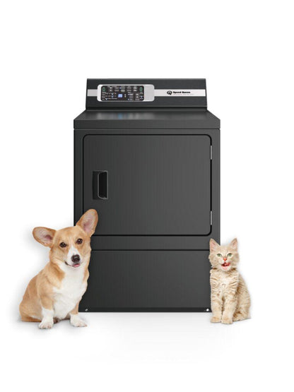 SPEED QUEEN DR7004BG DR7 Sanitizing Gas Dryer with Pet Plus Steam Over-dry Protection Technology ENERGY STAR Certified  Black - DR7004BG