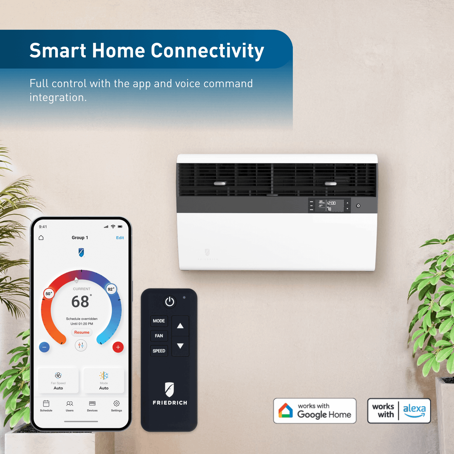 FRIEDRICH KHVS10B11A Friedrich K hl Inverter 10,000 BTU 115V Smart Window/Wall Air Conditioner with Heat Pump