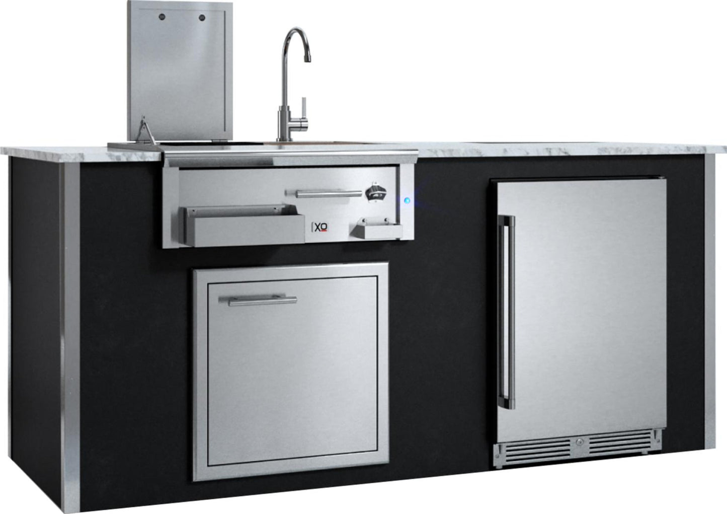 XO APPLIANCE XOGOKBARV1GR Factory Assembled, Appliance Ready Designer Island Gray - XOGOKBARV1GR