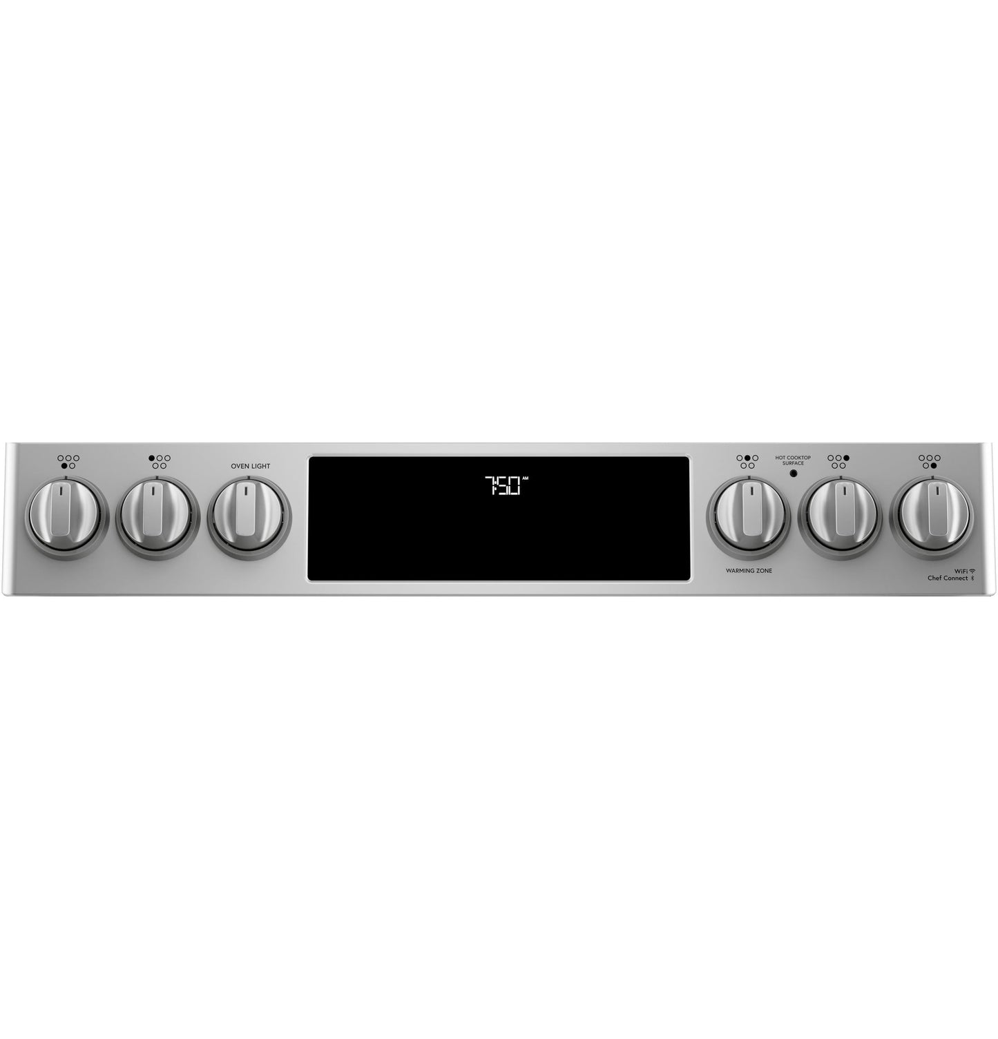 CAFE  30" Smart Slide-In, Front-Control, Radiant and Convection Double-Oven Range in Stainless Steel - CES750P2MS1