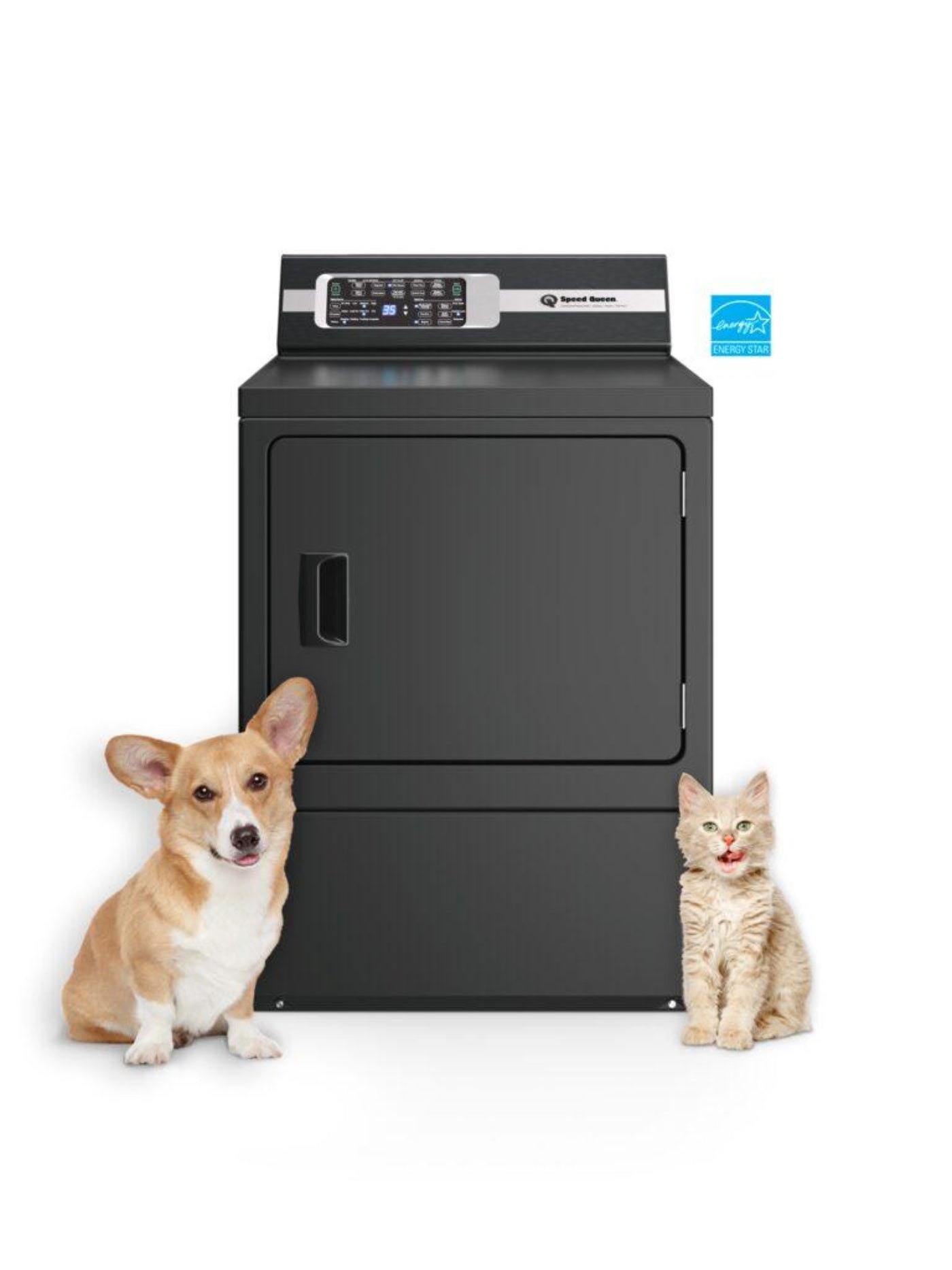 SPEED QUEEN DR7004BE DR7 Sanitizing Electric Dryer with Pet Plus Steam Over-dry Protection Technology ENERGY STAR CertifiedBlack - DR7004BE