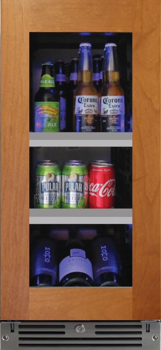 XO APPLIANCE XOU15BCGOR 15" Beverage Center, Panel Ready Glass, Right Hinge Custom Panel Ready - XOU15BCGOR