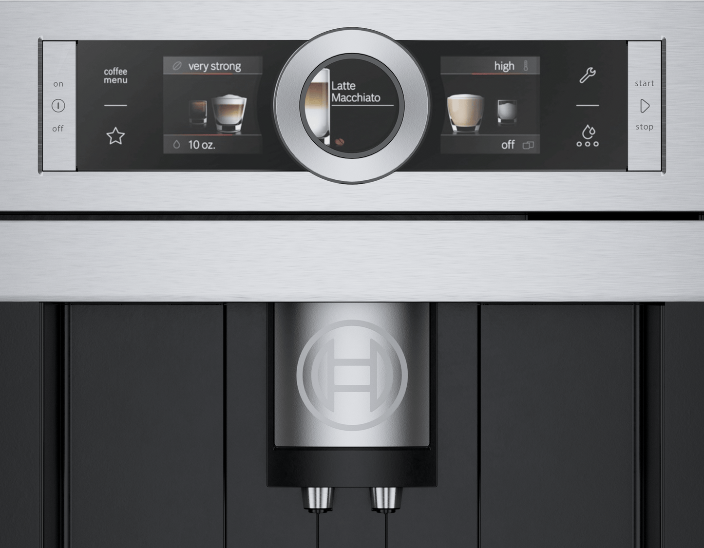 BOSCH BCM8450UC 800 Series, Built-In Fully Automatic Coffee Machine, Stainless steel, Removable water tank in Stainless Steel