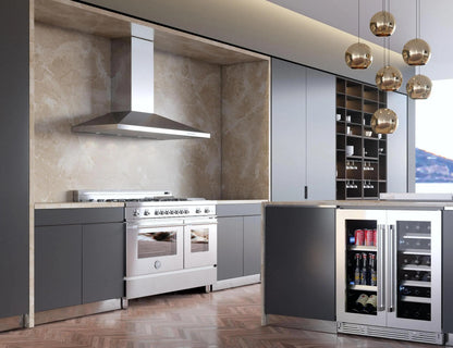 XO APPLIANCE XOV36KSE 36" 1000 CFM Italian Made Wall Chimney Range Hood in Stainless Steel - XOV36KSE