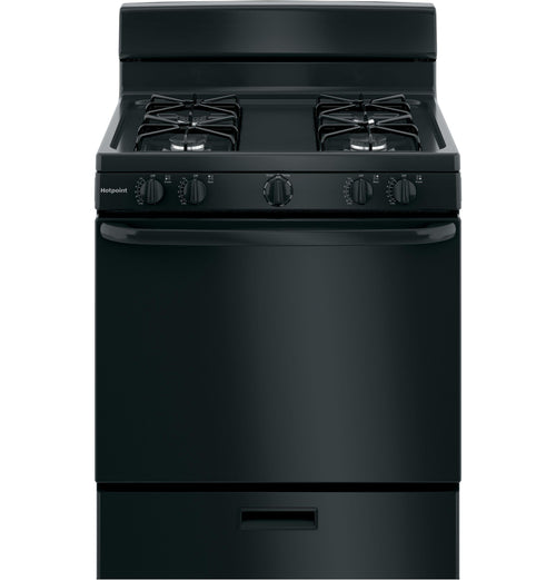 HOTPOINT Hotpoint 30" Free-Standing Gas Range Black - RGBS300DMBB