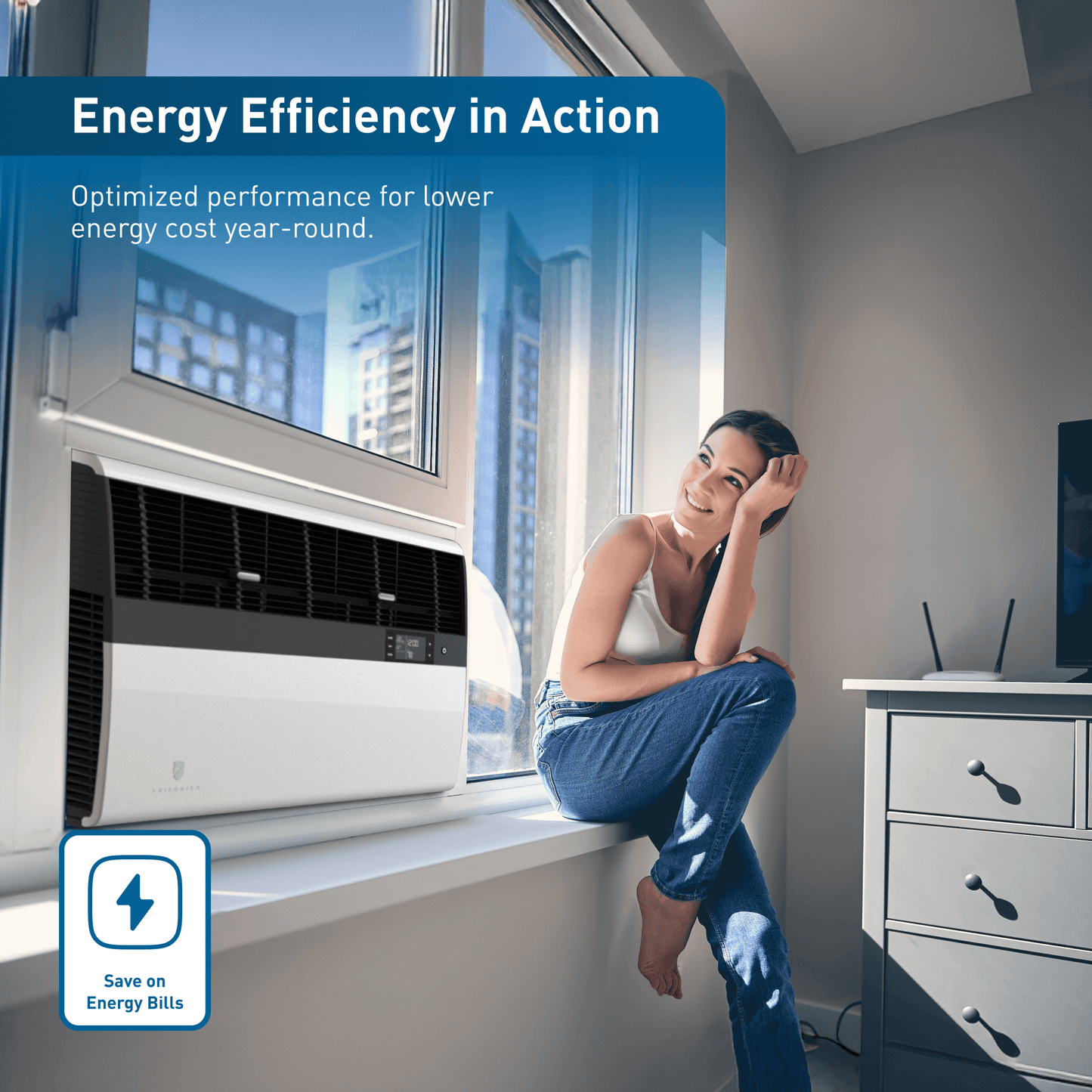 FRIEDRICH KCVL36B30A Friedrich K hl Inverter 36,000 BTU 230V Smart Window/Wall Air Conditioner - Cool only