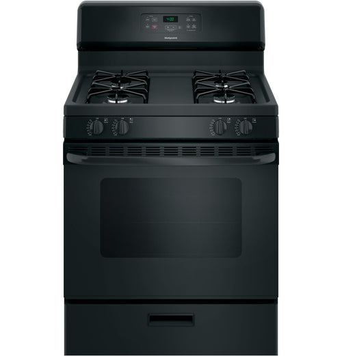 HOTPOINT Hotpoint 30" Free-Standing Standard Clean Gas Range Black - RGBS400DMBB
