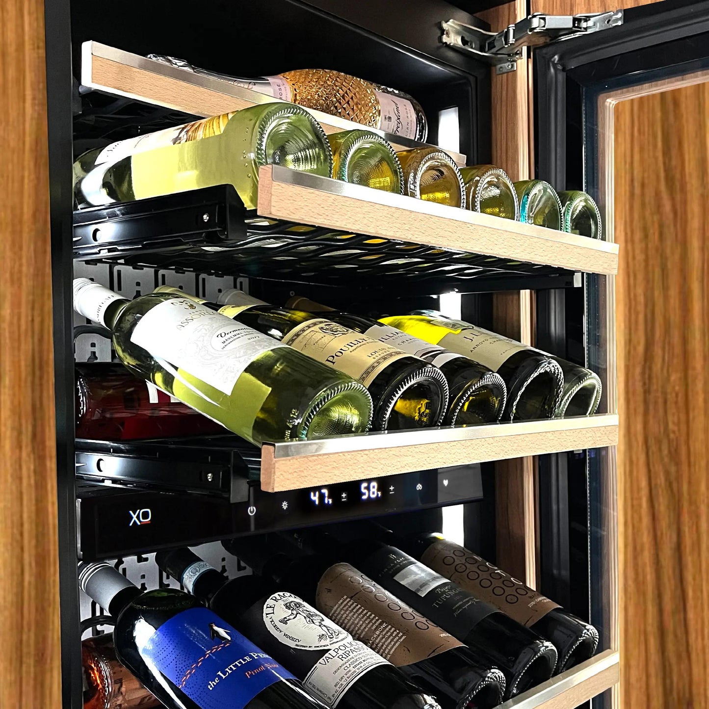 XO APPLIANCE XOU2470WTZGO Tall Triple Zone Wine Cooler, Panel Ready Glass Custom Panel Ready - XOU2470WTZGO