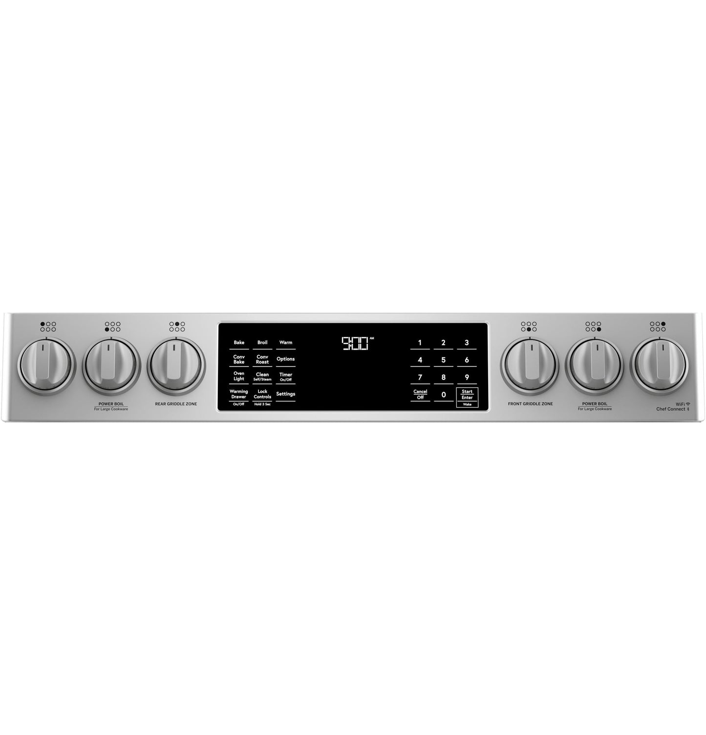 CAFE  30" Smart Slide-In, Front-Control, Dual-Fuel Range with Warming Drawer in Stainless Steel - C2S900P2MS1