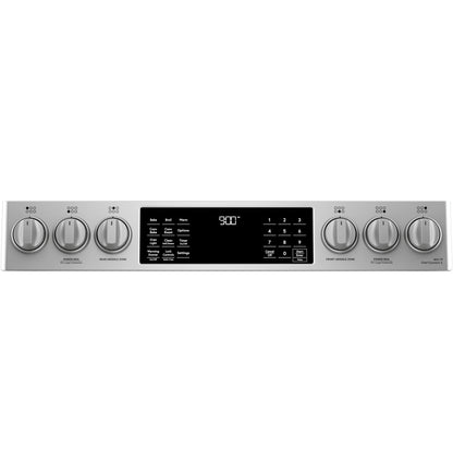 CAFE  30" Smart Slide-In, Front-Control, Dual-Fuel Range with Warming Drawer in Stainless Steel - C2S900P2MS1
