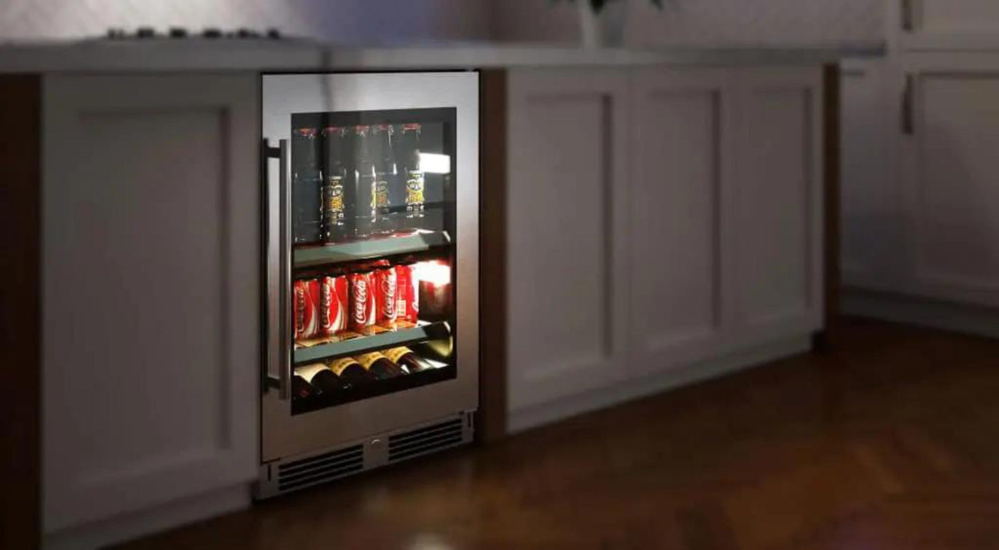 XO APPLIANCE XOU24BCSFR 24" Beverage Center, Solid in Stainless Steel, Right Hinge in Stainless Steel - XOU24BCSFR
