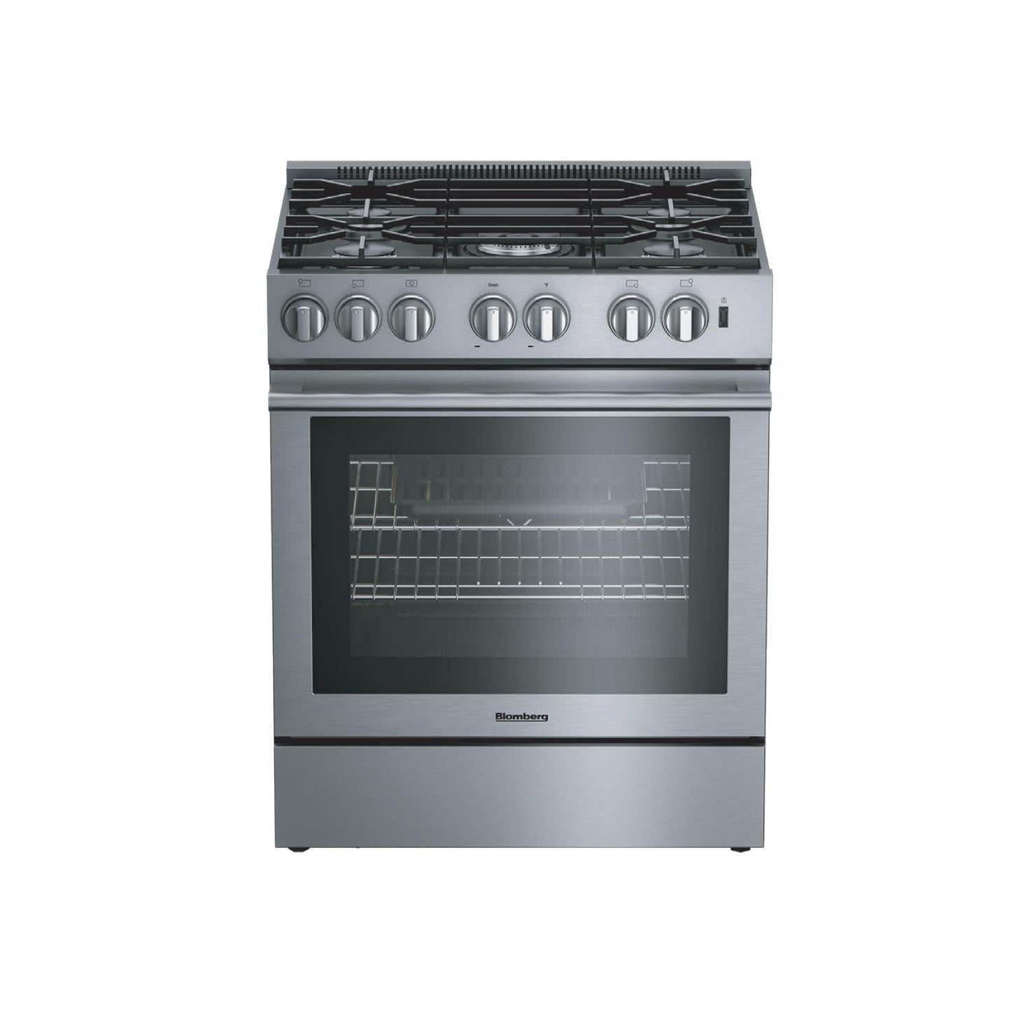 BLOMBERG APPLIANCES BGR30522SS 30in Gas 5 Burner range with 5.7 cu ft self clean oven, slide-in style in Stainless Steel - BGR30522SS