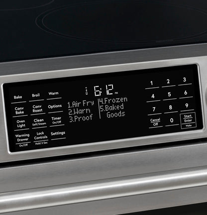 CAFE  30" Smart Slide-In, Front-Control, Radiant and Convection Range White - CES700P4MW2