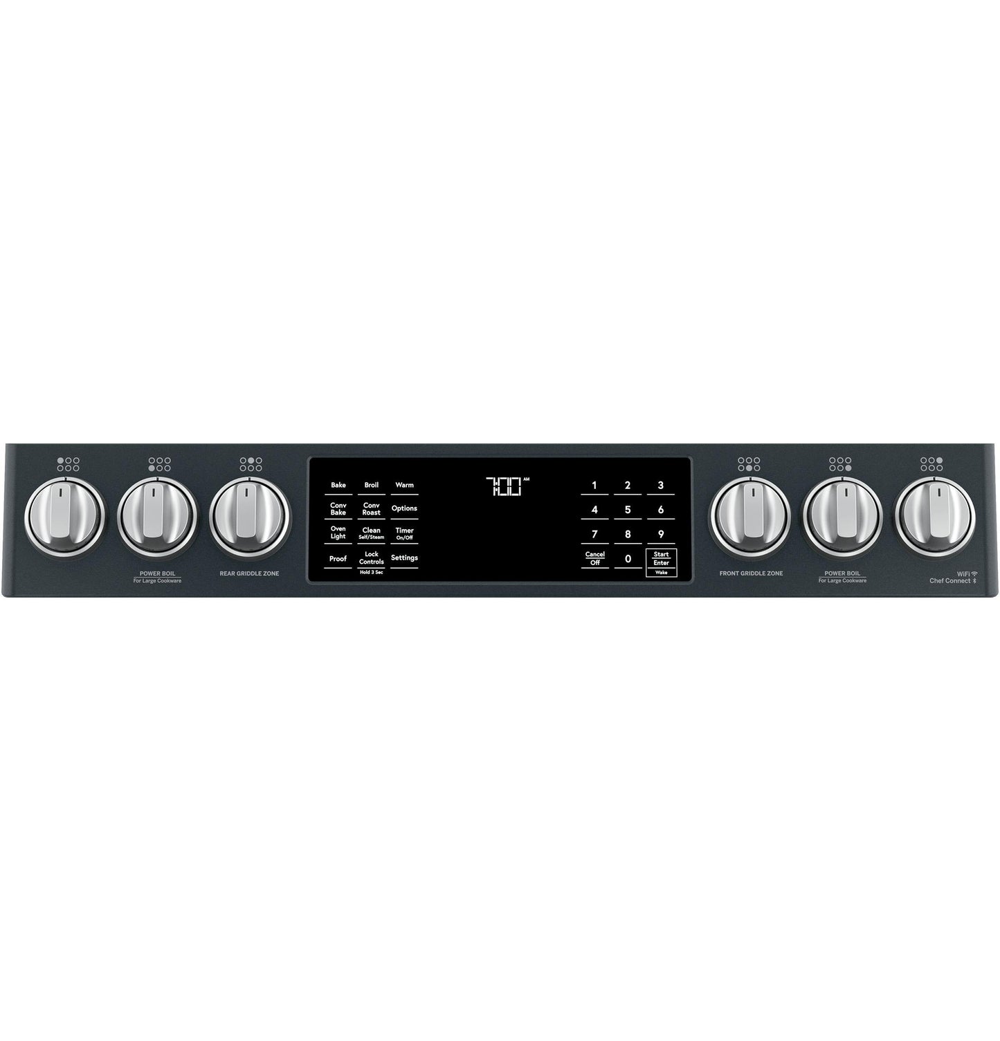 CAFE  30" Smart Slide-In, Front-Control, Gas Range with Convection Oven Black - CGS700P3MD1