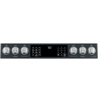 CAFE  30" Smart Slide-In, Front-Control, Gas Range with Convection Oven Black - CGS700P3MD1