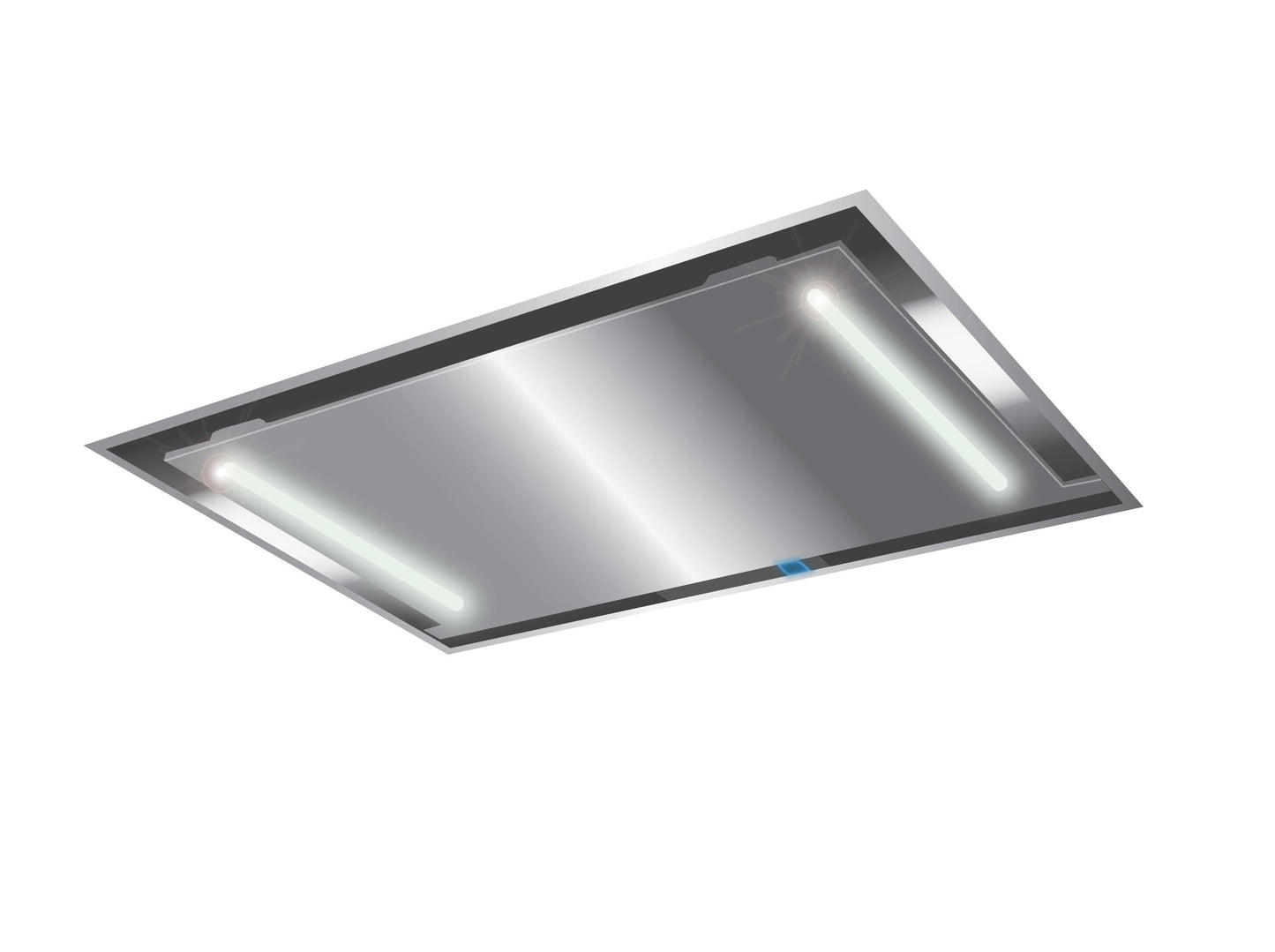 XO APPLIANCE XOCEILING36S 36 in. Ceiling Mount Island Range Hood with Peripheral Aspiration and LED Lights in Stainless Steel - XOCEILING36S