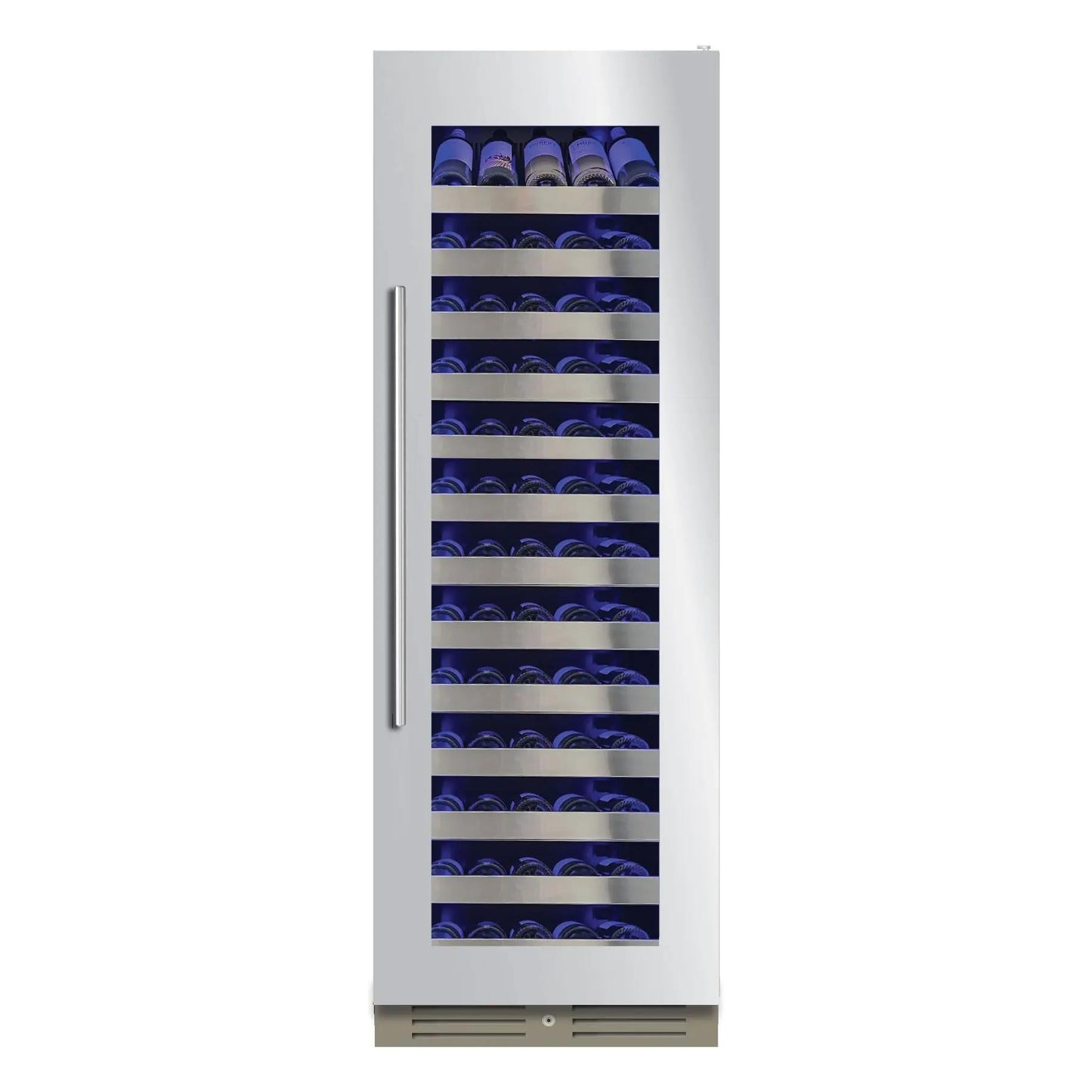 XO APPLIANCE XOU2470WGS Tall Single Zone Wine Cooler, Glass with in Stainless Steel Trim in Stainless Steel - XOU2470WGS