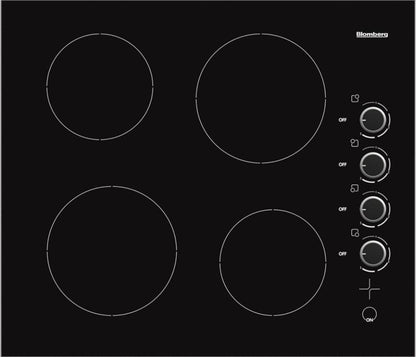 BLOMBERG APPLIANCES CTE24402 24in electric cooktop, 4 burner, knob controls Black - CTE24402