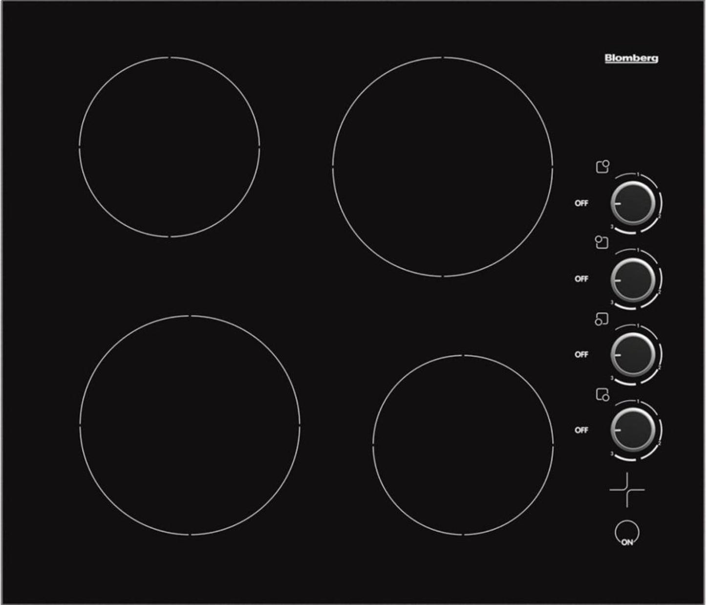 BLOMBERG APPLIANCES CTE24402 24in electric cooktop, 4 burner, knob controls Black - CTE24402