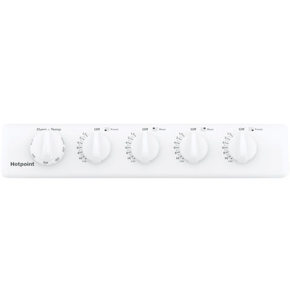 HOTPOINT Hotpoint 20" Front-Control Free-Standing Gas Range with Sealed Burners White - RGAS200DMWW