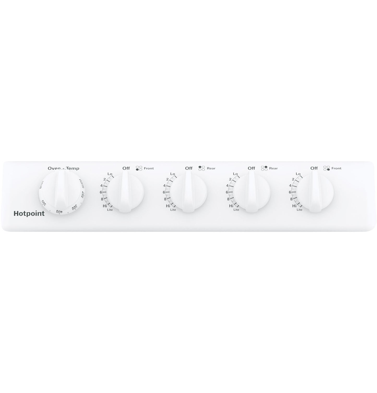 HOTPOINT Hotpoint 20" Front-Control Free-Standing Gas Range with Sealed Burners White - RGAS200DMWW