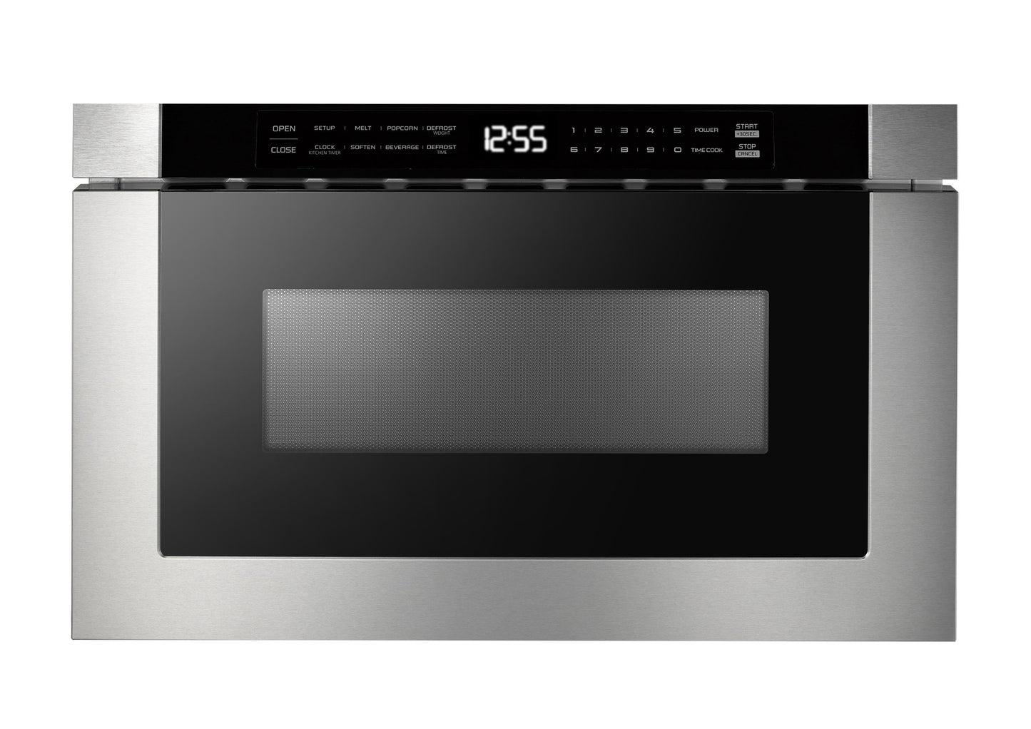 XO APPLIANCE XOMWD24S 24" Built-In Microwave Drawer - Black Glass & Stainless Black On Stainless - XOMWD24S