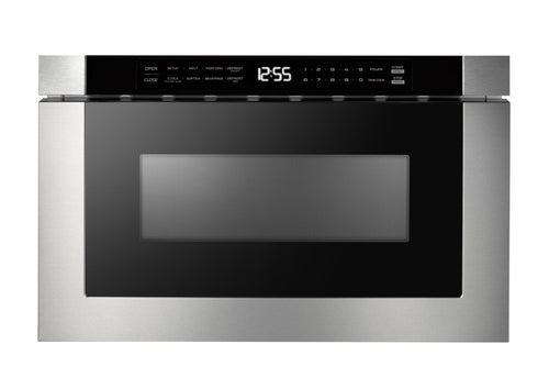 XO APPLIANCE XOMWD24S 24" Built-In Microwave Drawer - Black Glass & Stainless Black On Stainless - XOMWD24S