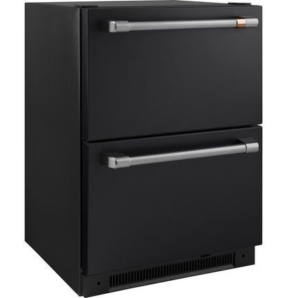 CAFE  5.7 Cu. Ft. Built-In Dual-Drawer Refrigerator Black - CDE06RP3ND1