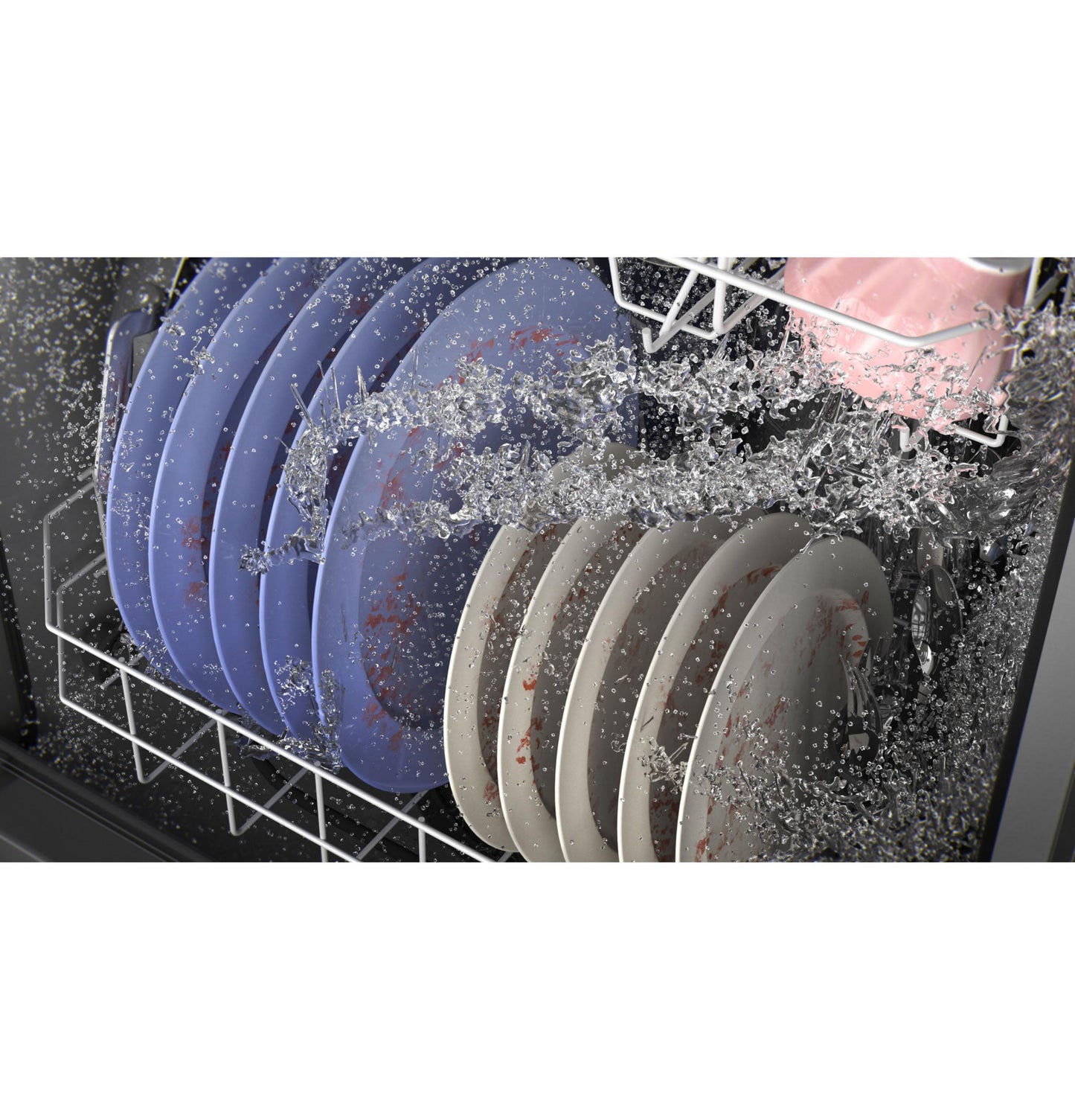 GE APPLIANCES GDF550PGRBB GE® ENERGY STAR® Front Control with Plastic Interior Dishwasher with Sanitize Cycle & Dry Boost Black