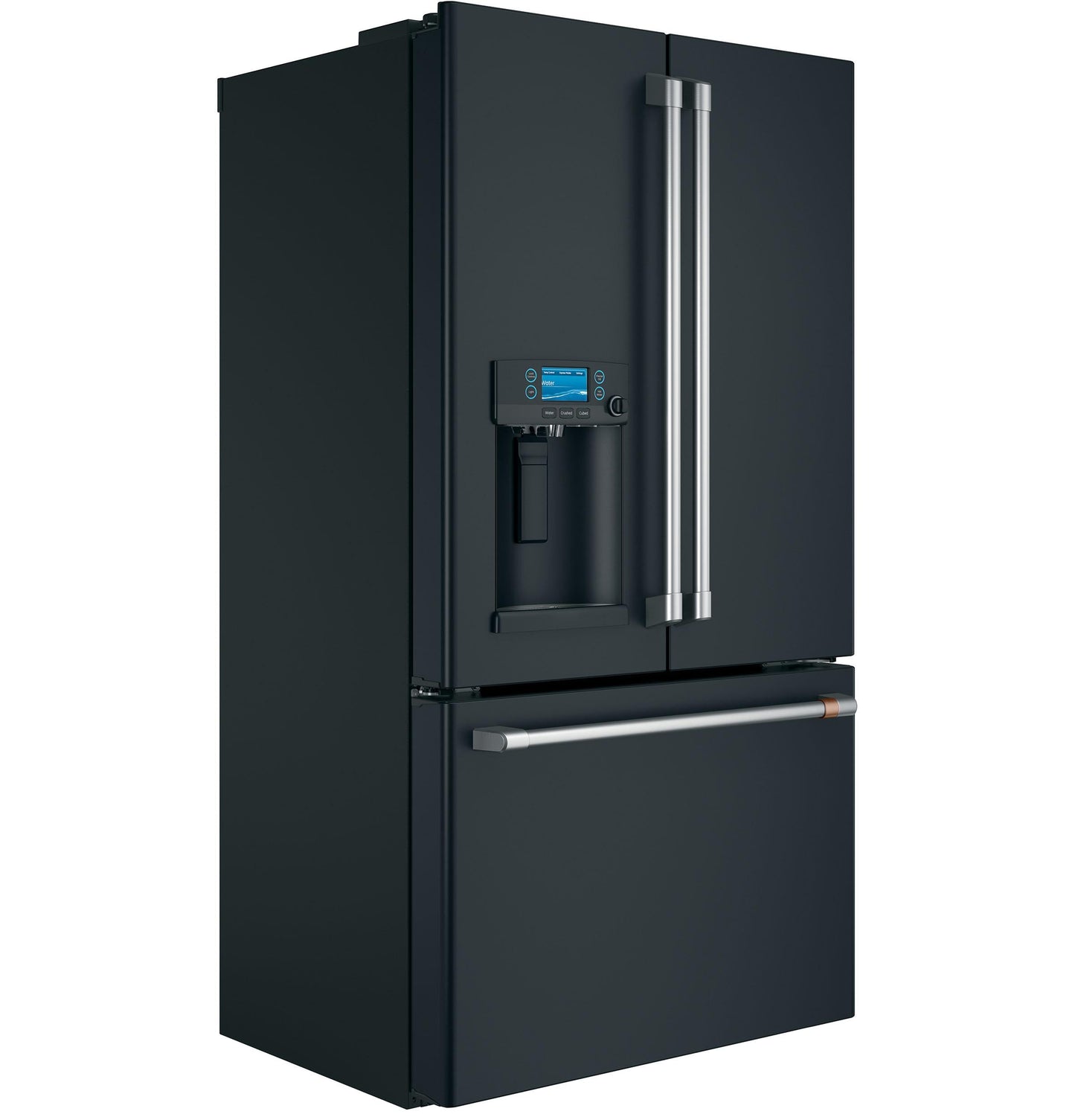 CAFE ENERGY STAR 22.1 Cu. Ft. Smart Counter-Depth French-Door Refrigerator with Hot Water Dispenser Black - CYE22TP3MD1