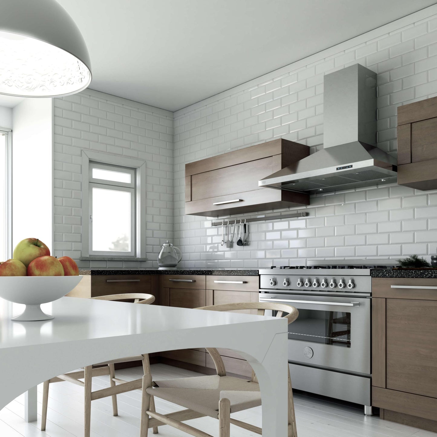 XO APPLIANCE XOV48KSE 48" 1000 CFM Italian Made Wall Chimney Range Hood in Stainless Steel - XOV48KSE