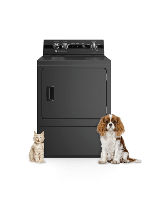 SPEED QUEEN DC5004BG DC5 Sanitizing Gas Dryer with Pet Plus Extended Tumble Steam Black - DC5004BG