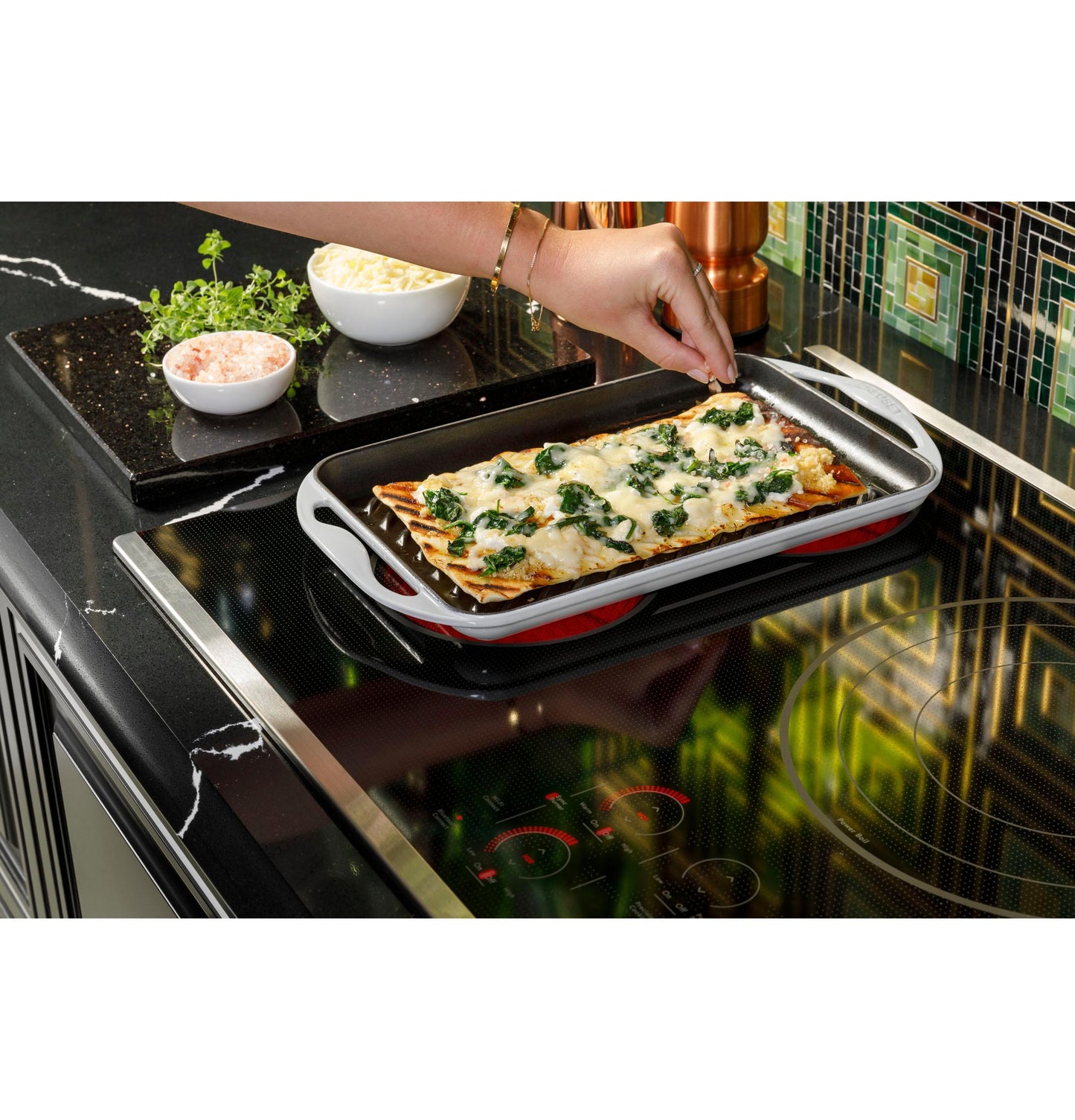 CAFE  30" Touch-Control Electric Cooktop Black - CEP90301TBB