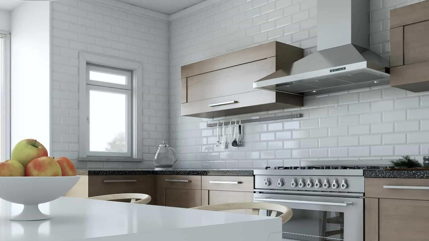 XO APPLIANCE XOV42SC 42" 600/395 CFM Italian Made Wall Chimney Range Hood in Stainless Steel - XOV42SC