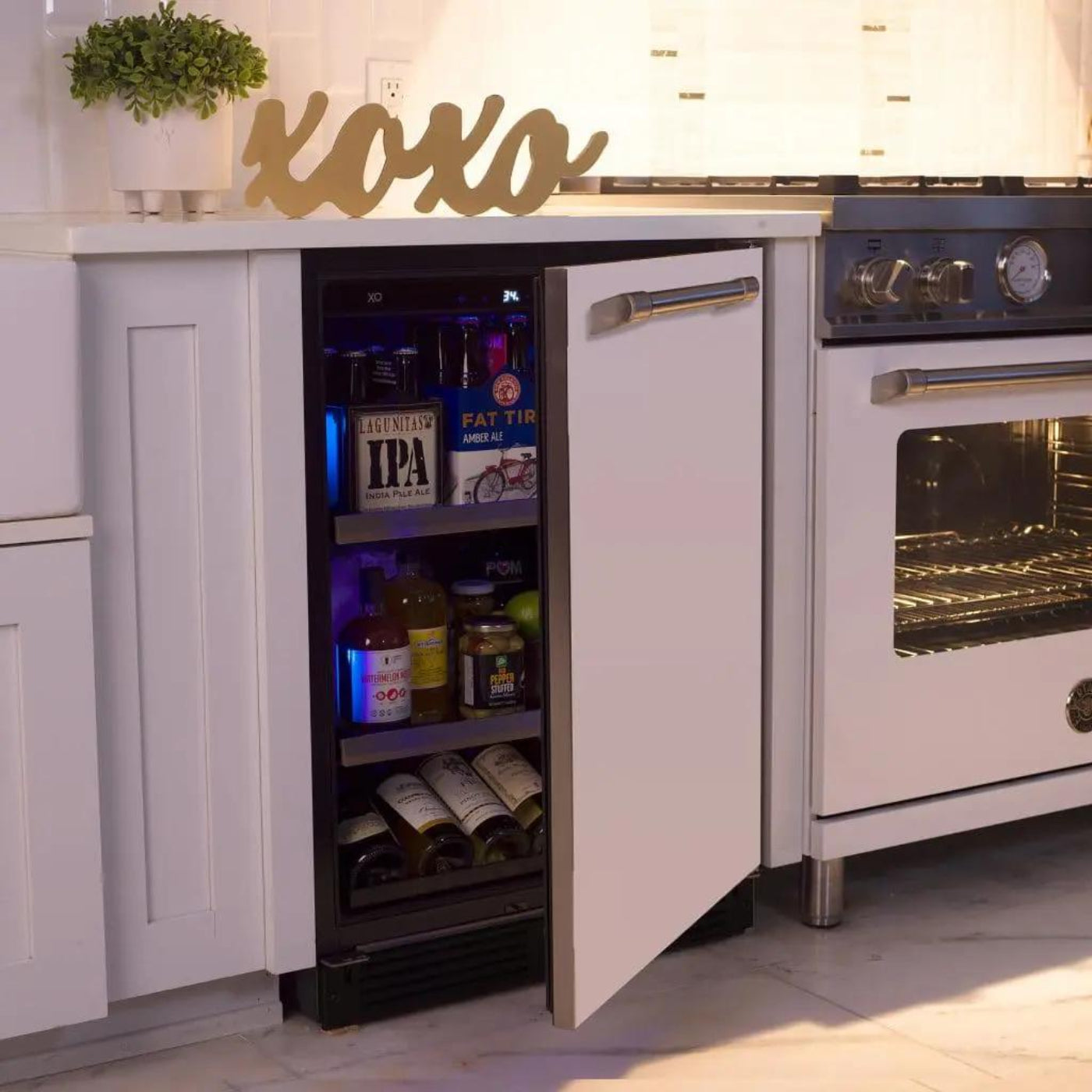 XO APPLIANCE XOU24BCOFR Beverage Center, 24" Solid Panel Ready Door, Right Hinge Custom Panel Ready - XOU24BCOFR