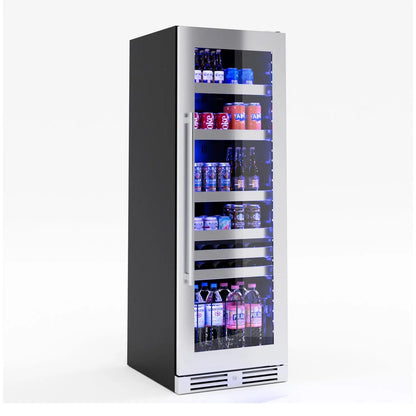 XO APPLIANCE XOU2470BCGS Tall Beverage Center, Glass with in Stainless Steel Trim in Stainless Steel - XOU2470BCGS