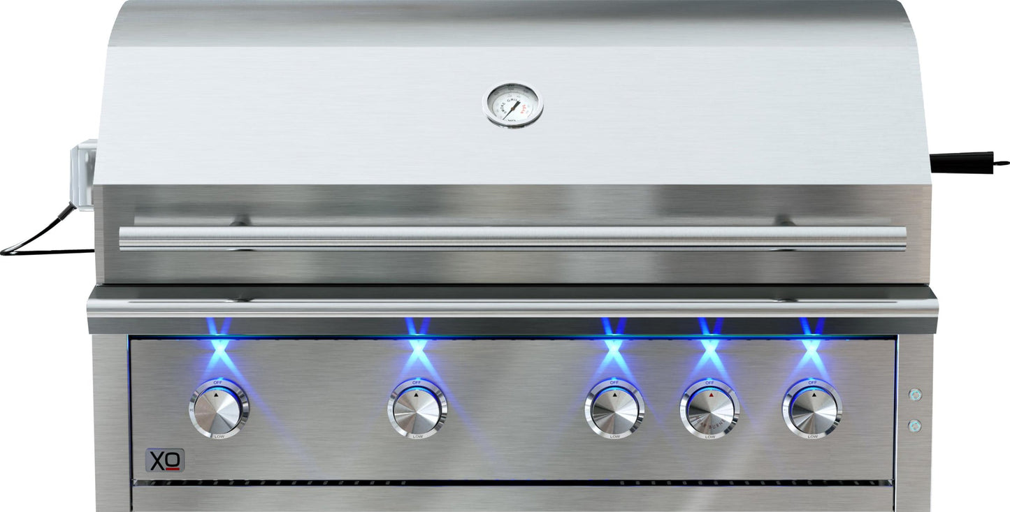 XO APPLIANCE XOGRILL42L 42" Grill 4 Burner with Rotiss Burner LP in Stainless Steel - XOGRILL42L